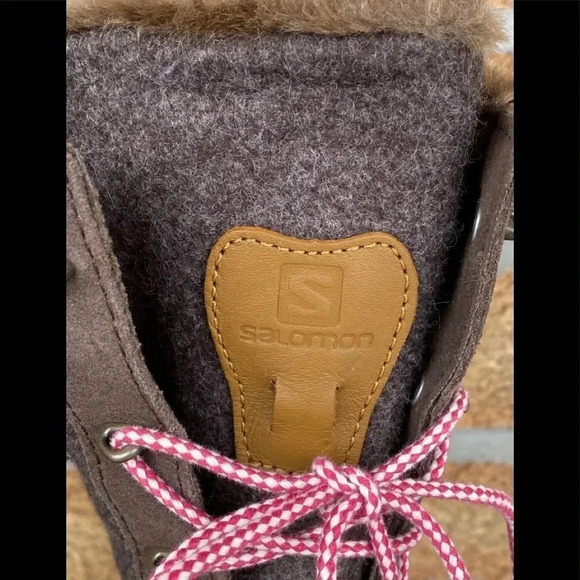 Salomon tall fur boots size 7.5 - Picture 3 of 12
